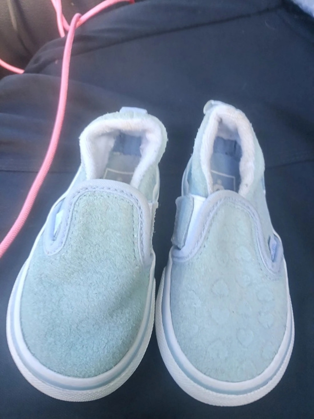 Vans Toddler Classic Slip-On V Green & White Sneakers
